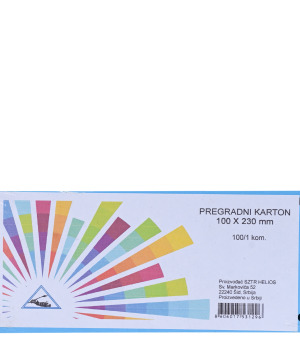 Pregradni Karton Helios 100X230 100/1